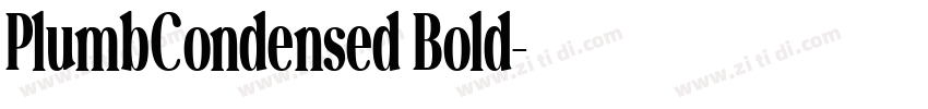 PlumbCondensed Bold字体转换